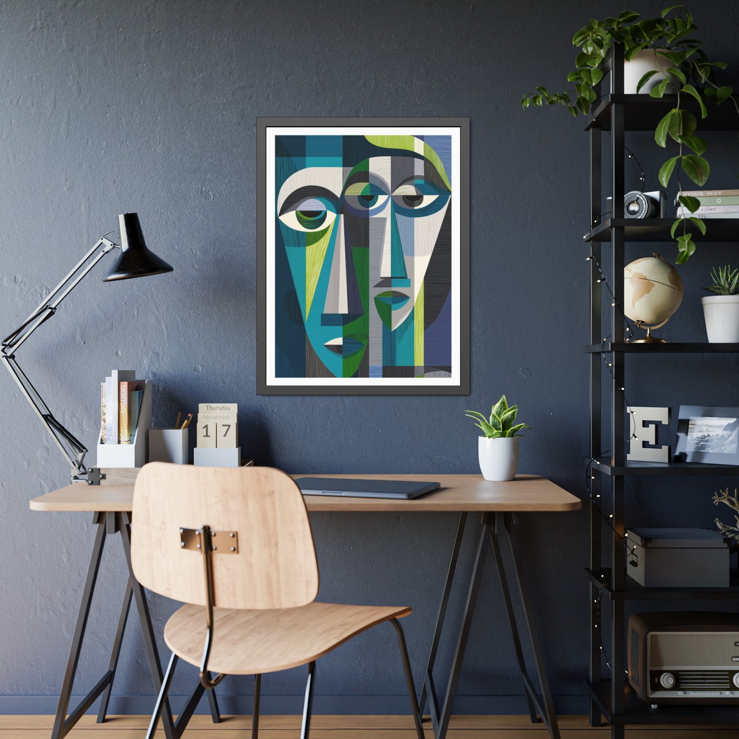 Duality in motion - No text - Framed Poster Print