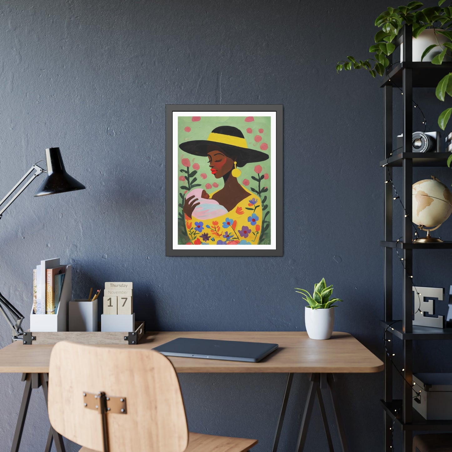 Grace in Bloom - No text - Framed Poster Print