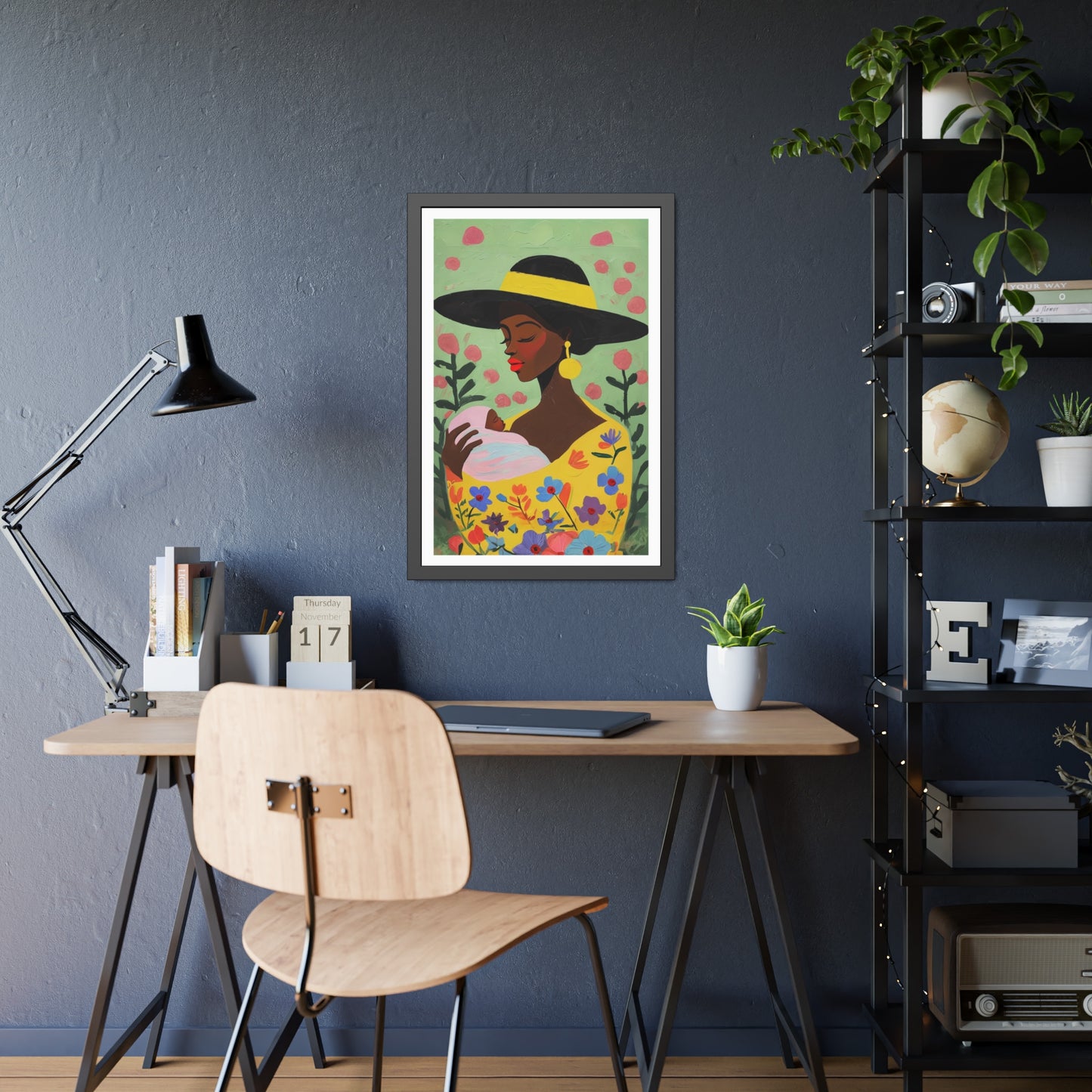 Grace in Bloom - No text - Framed Poster Print