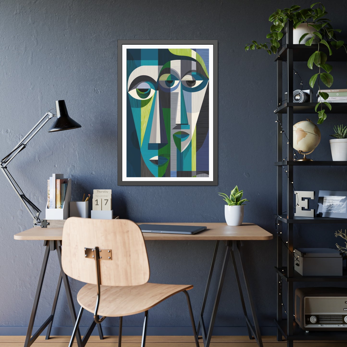 Duality in motion - No text - Framed Poster Print