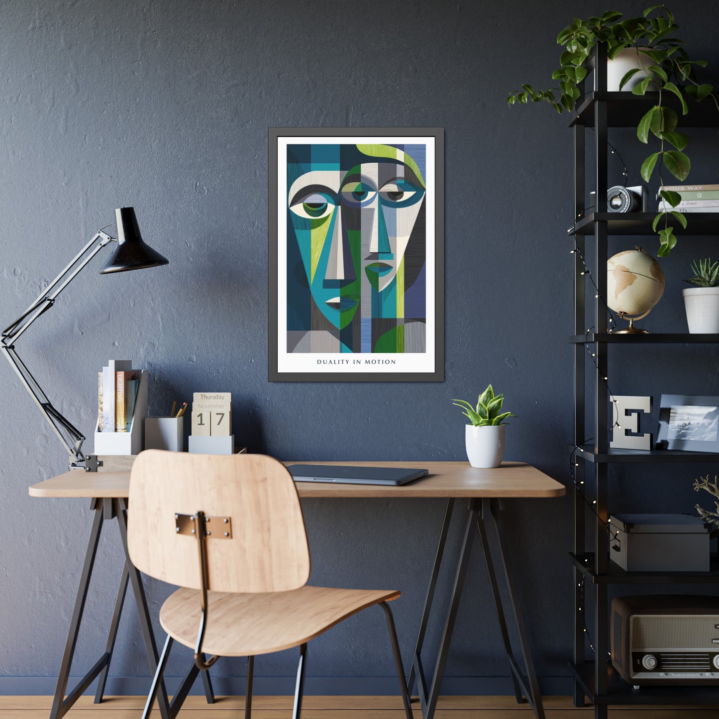 Duality in motion - Framed Poster Print