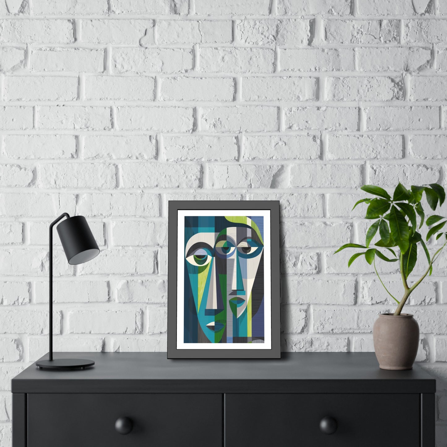 Duality in motion - No text - Framed Poster Print