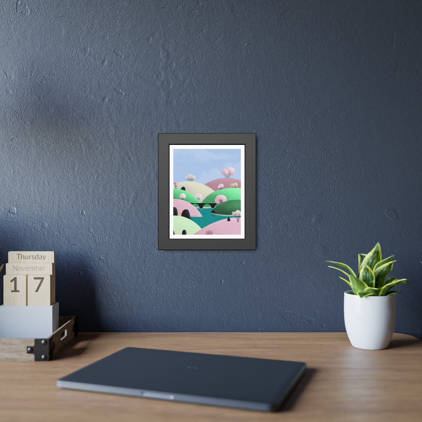 Spring Bridge - Framed Poster Wall Art