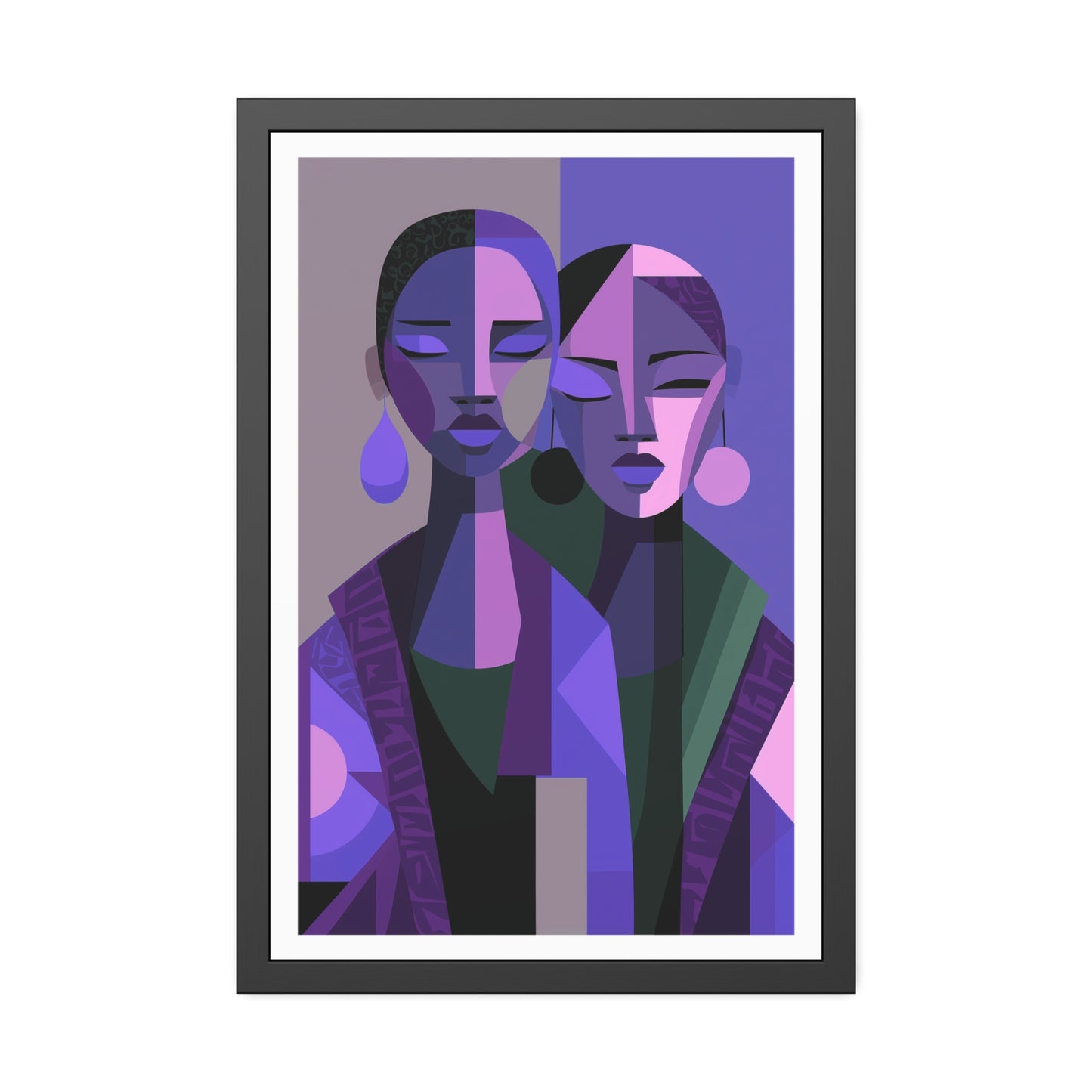 Les Soeurs Amoureux - No text - Framed Poster Print