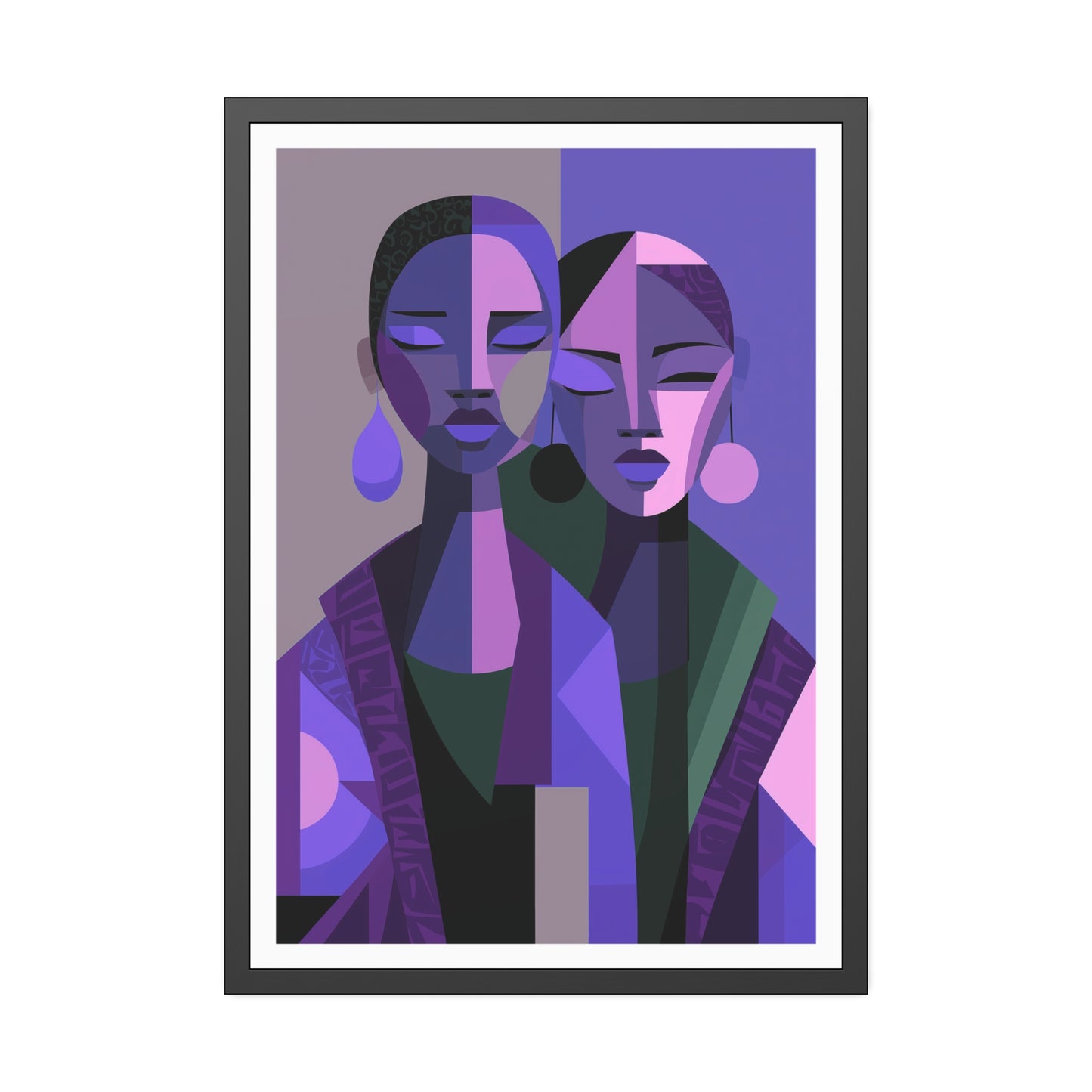 Les Soeurs Amoureux - No text - Framed Poster Print