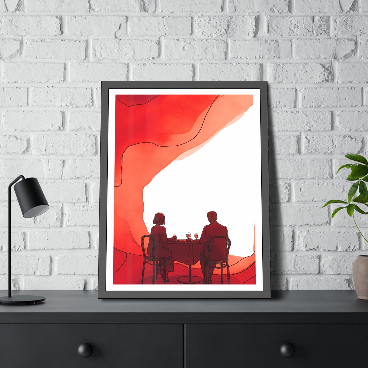 Mangeons ensembles mon amour - Framed Poster Print