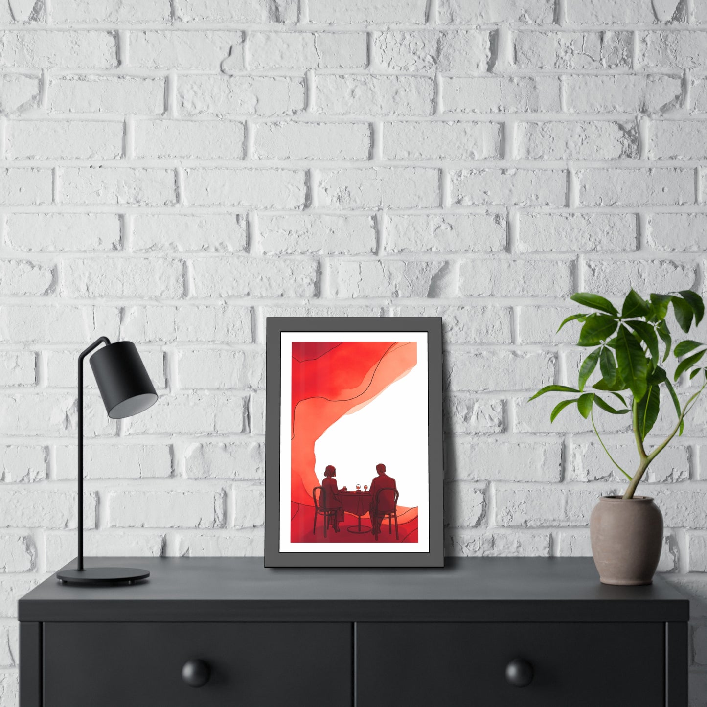 Mangeons ensembles mon amour - Framed Poster Print