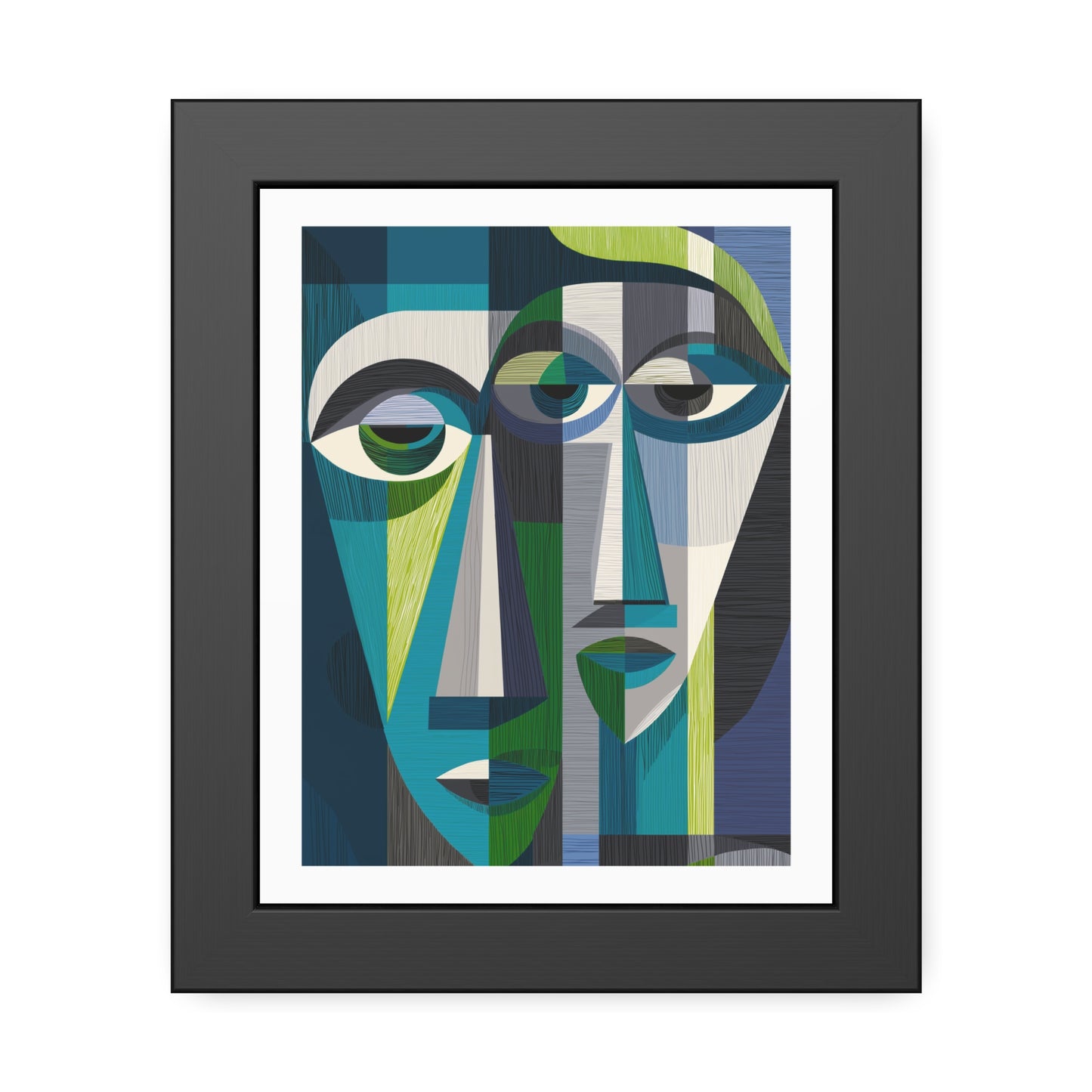 Duality in motion - No text - Framed Poster Print