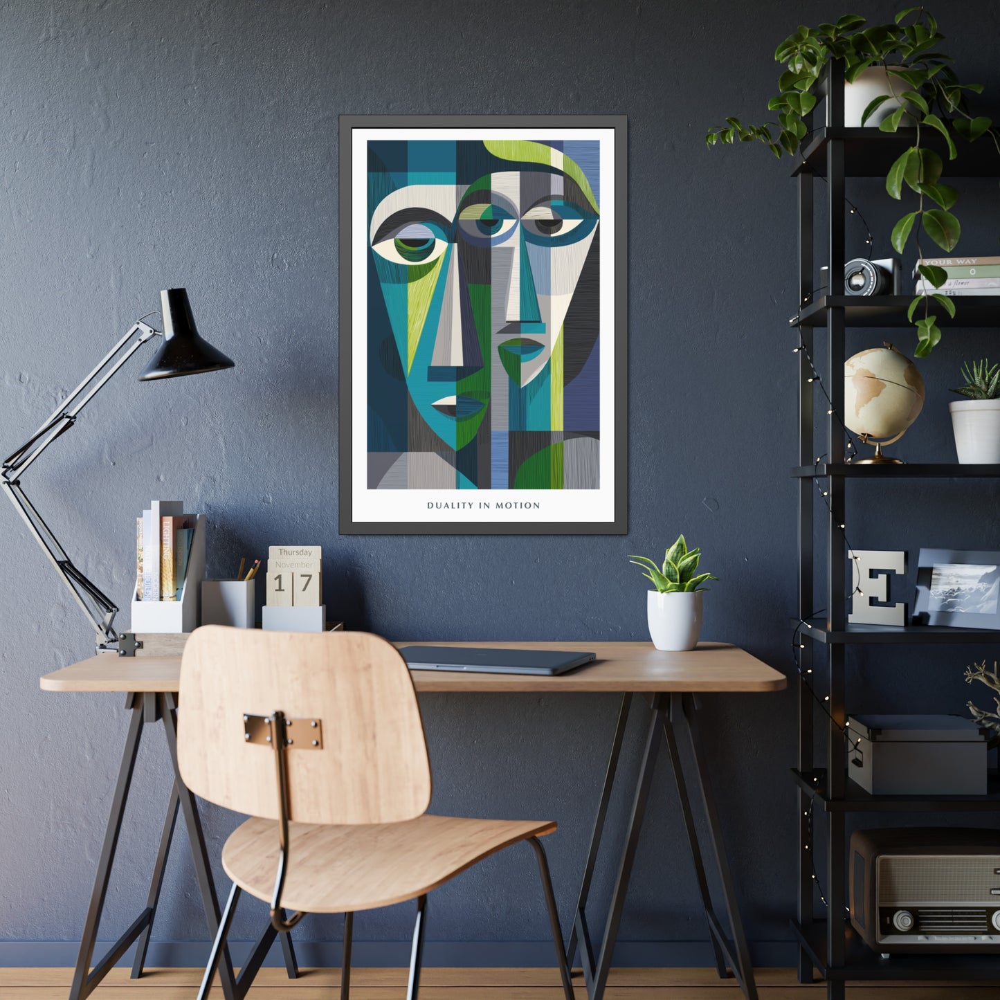 Duality in motion - Framed Poster Print