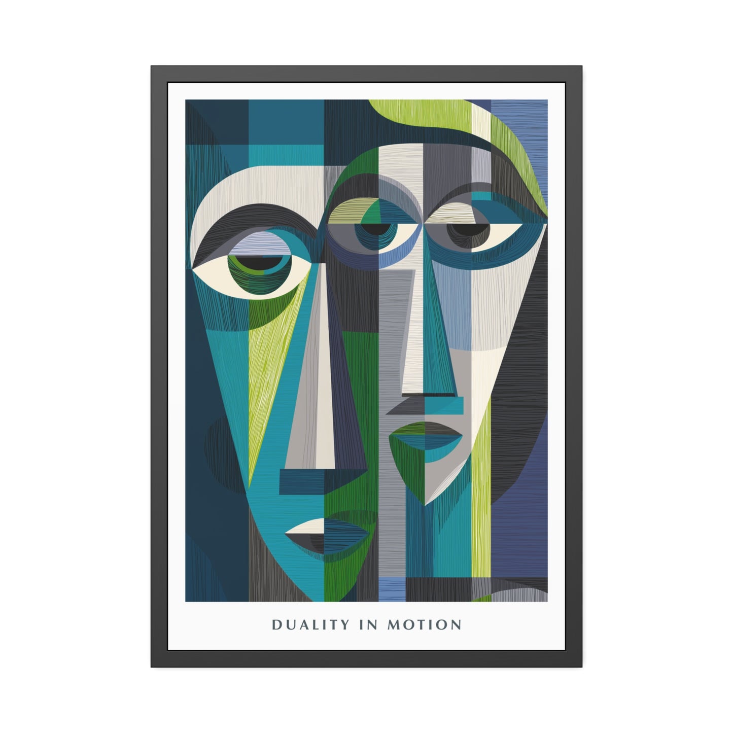 Duality in motion - Framed Poster Print