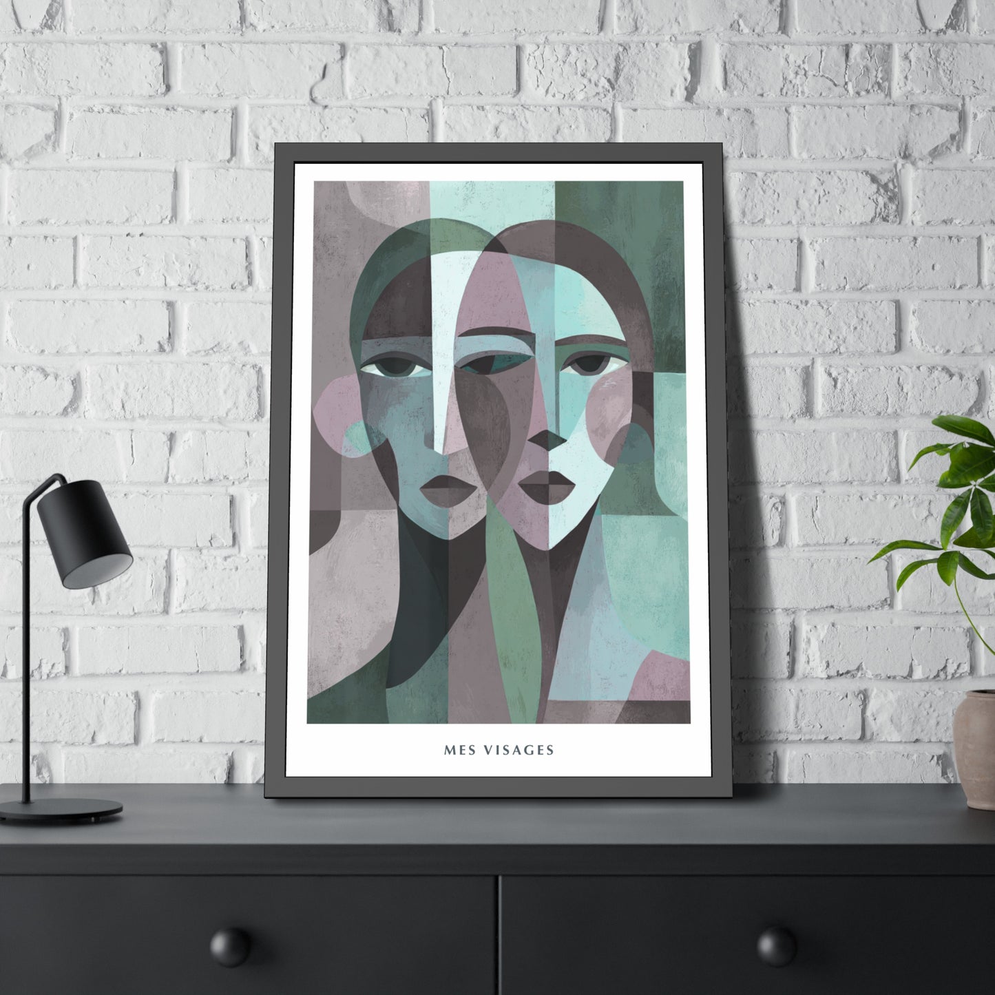 Mes Visages - Framed Poster Print