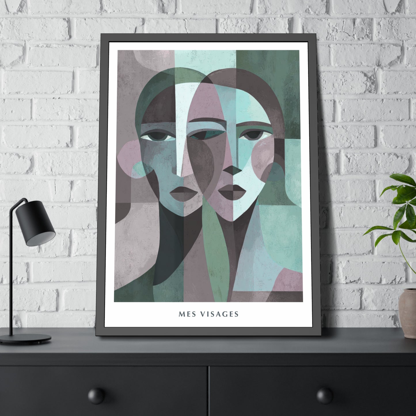 Mes Visages - Framed Poster Print