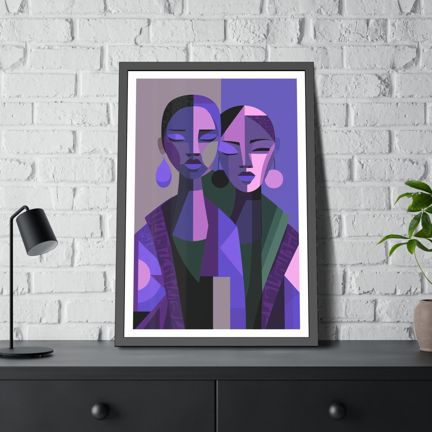 Les Soeurs Amoureux - No text - Framed Poster Print