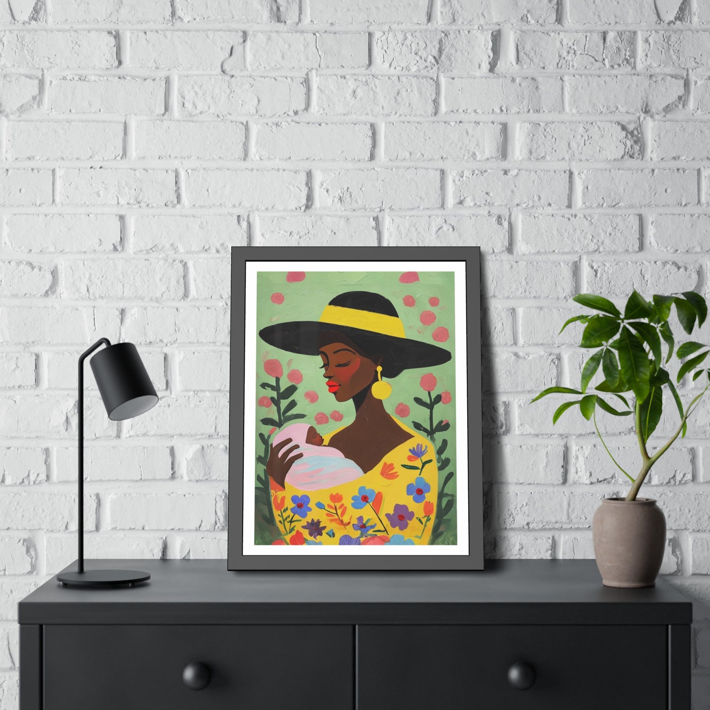 Grace in Bloom - No text - Framed Poster Print
