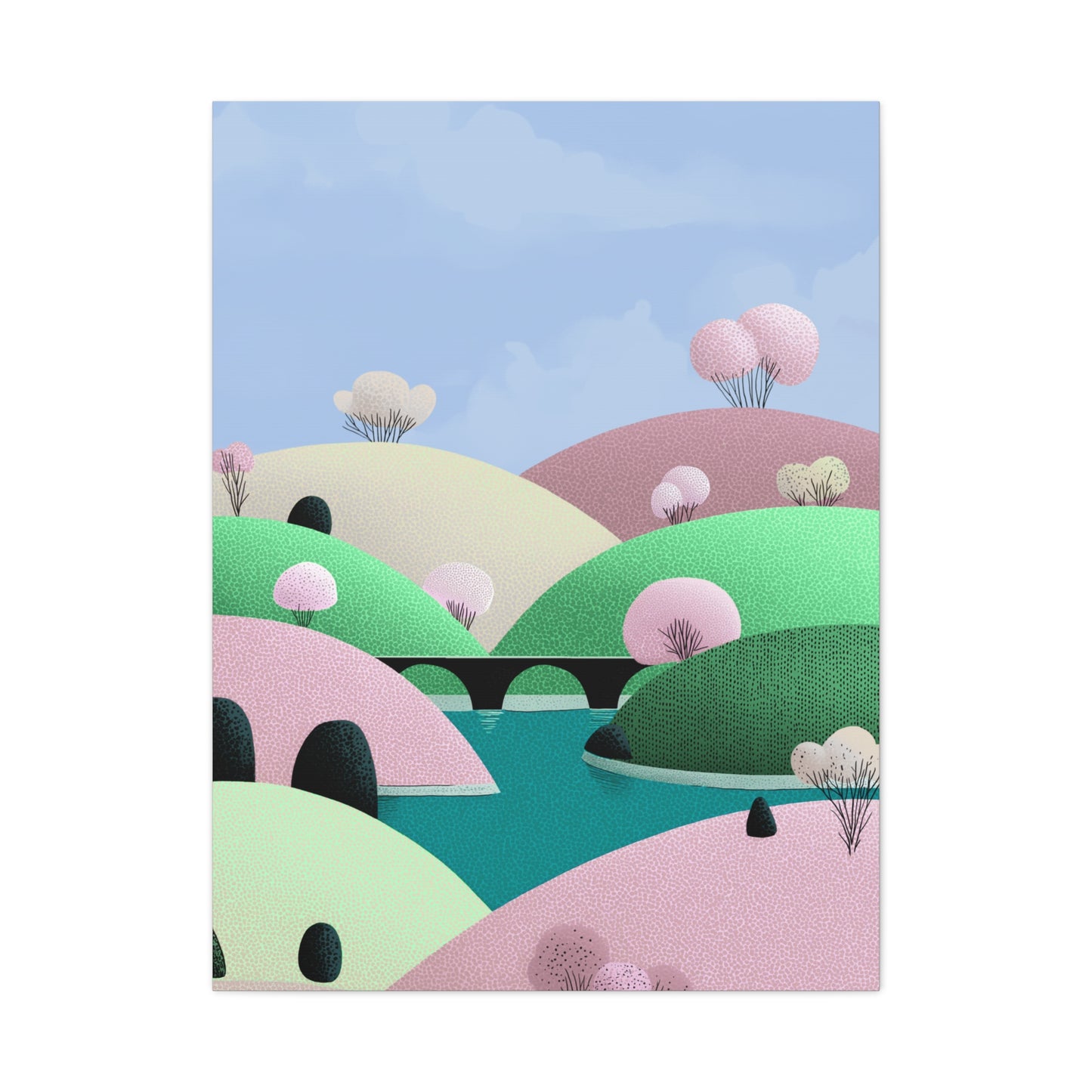 Spring Bridge - Matte Finish, Stretched, 1 25"