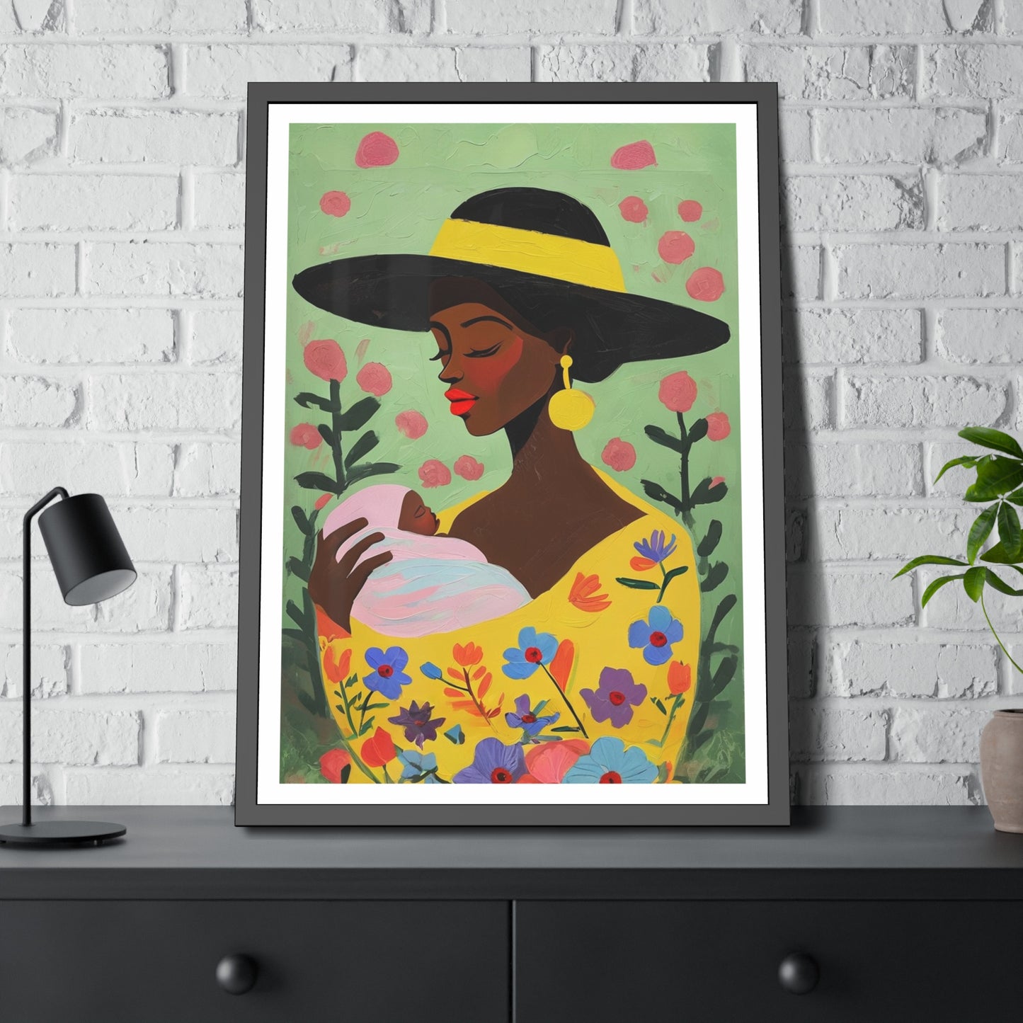 Grace in Bloom - No text - Framed Poster Print