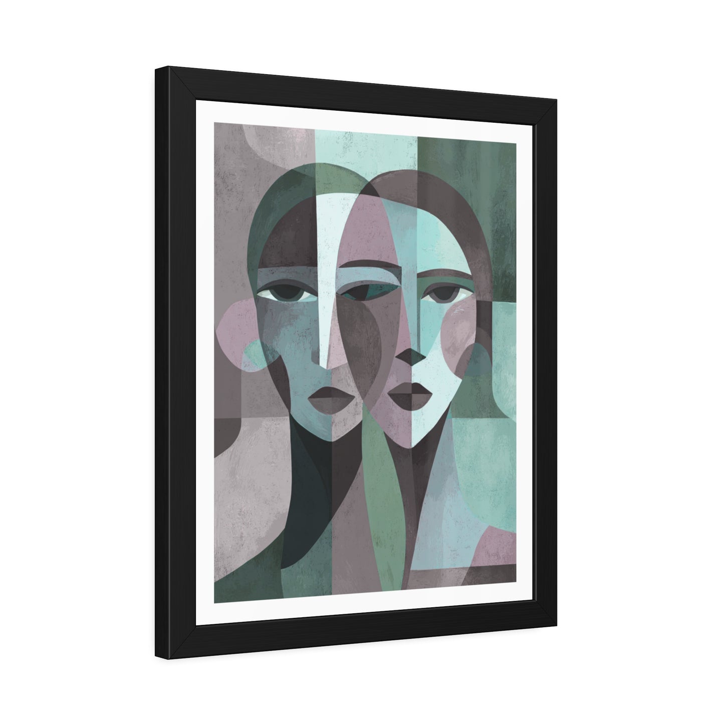 Mes Visages - No text - Framed Poster Print