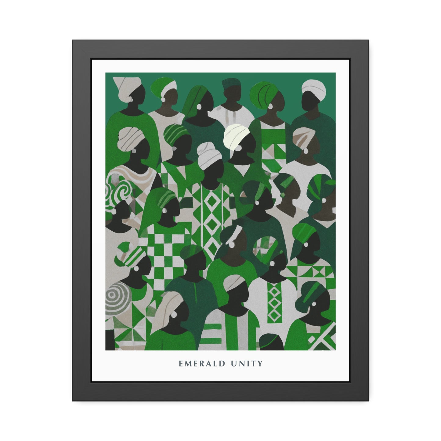 Emerald Unity - Framed Poster Print