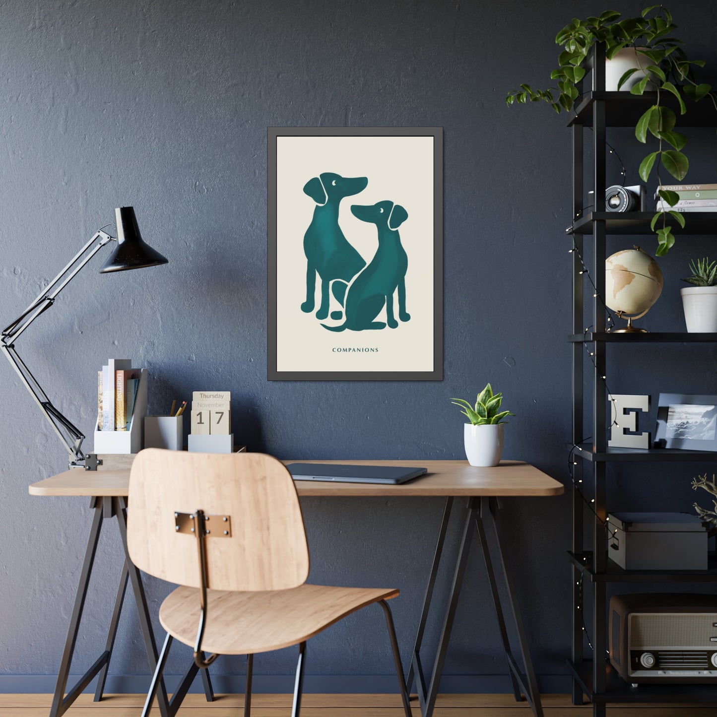 'Companion' - Dog Wall Poster - Minimalist Design