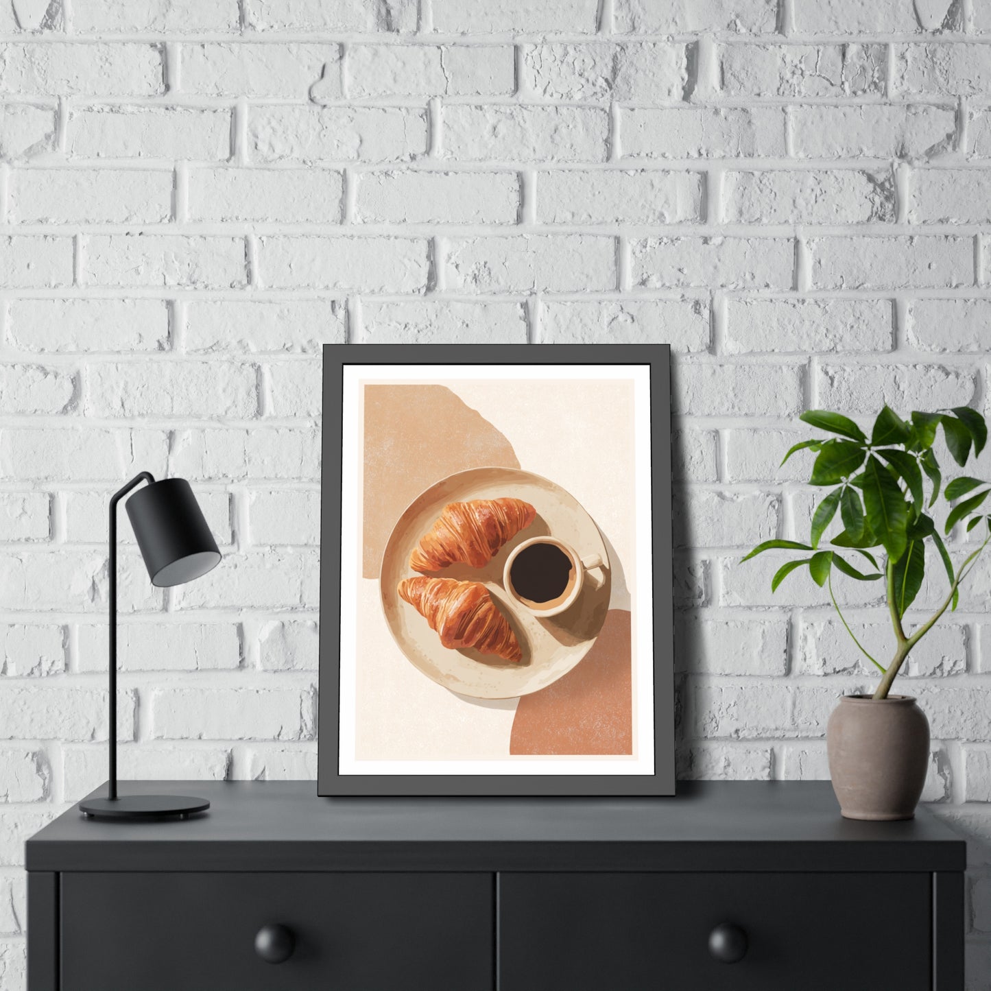 Golden Hour Coffee - Framed Poster Print