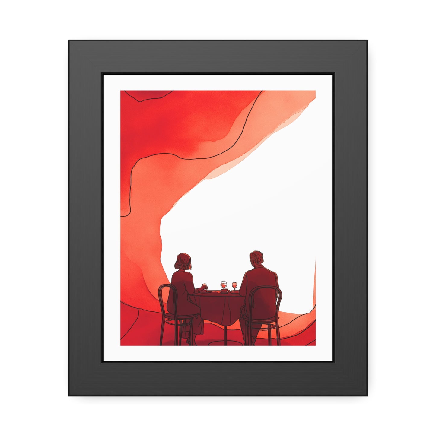 Mangeons ensembles mon amour - Framed Poster Print