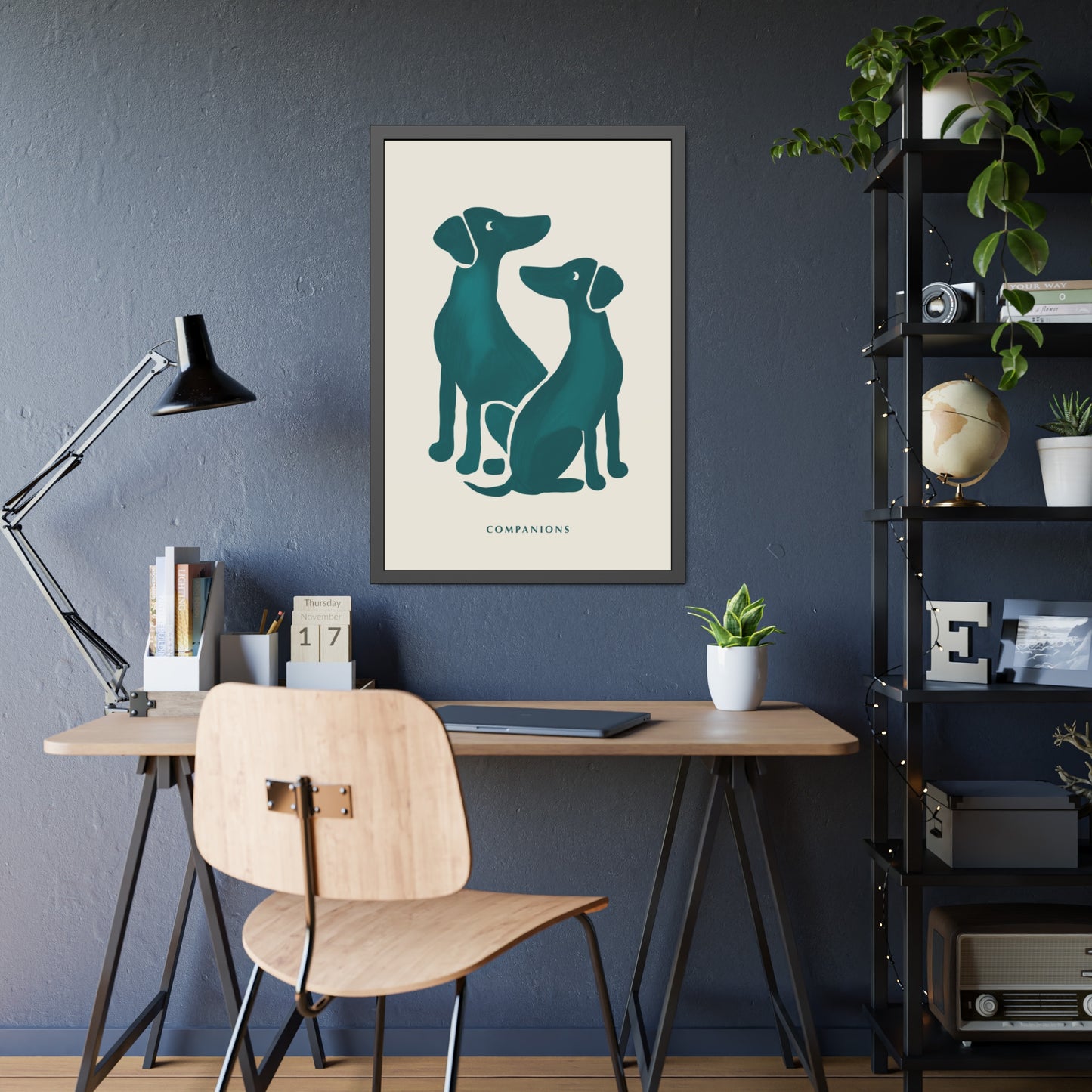 'Companion' - Dog Wall Poster - Minimalist Design