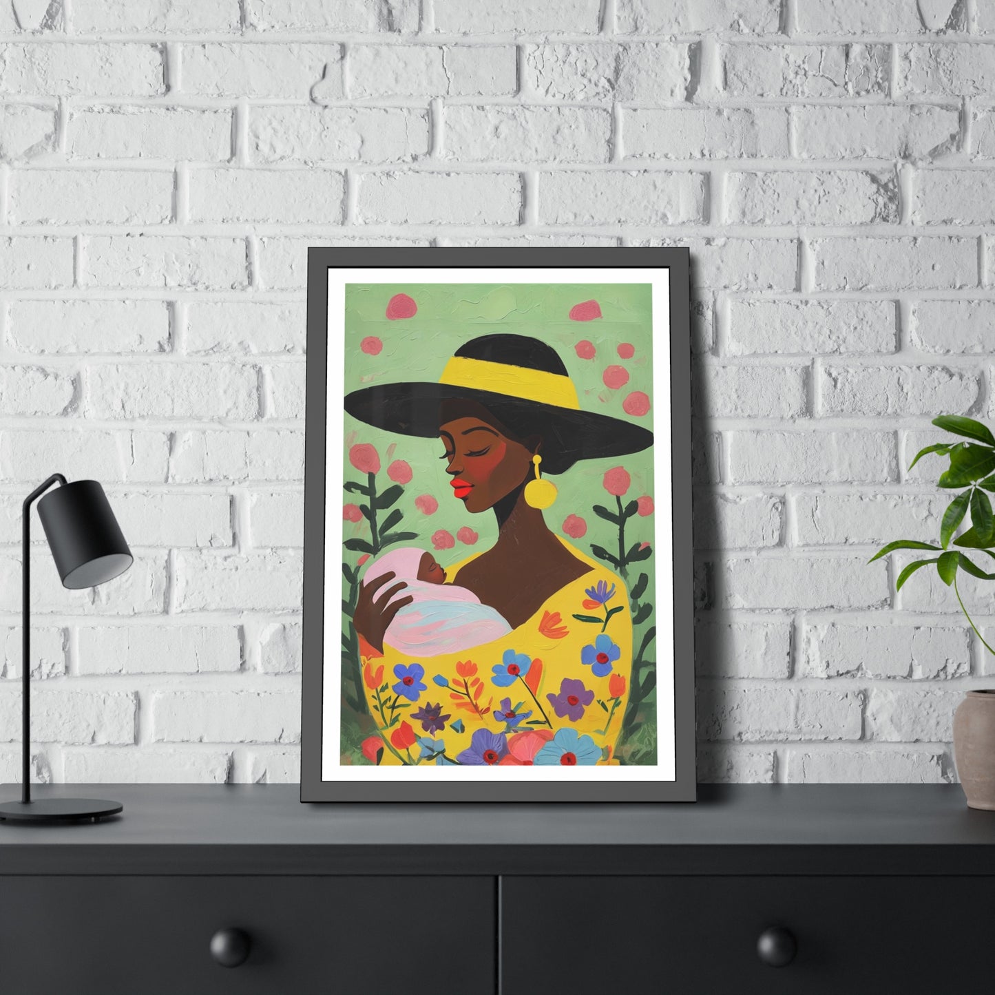 Grace in Bloom - No text - Framed Poster Print