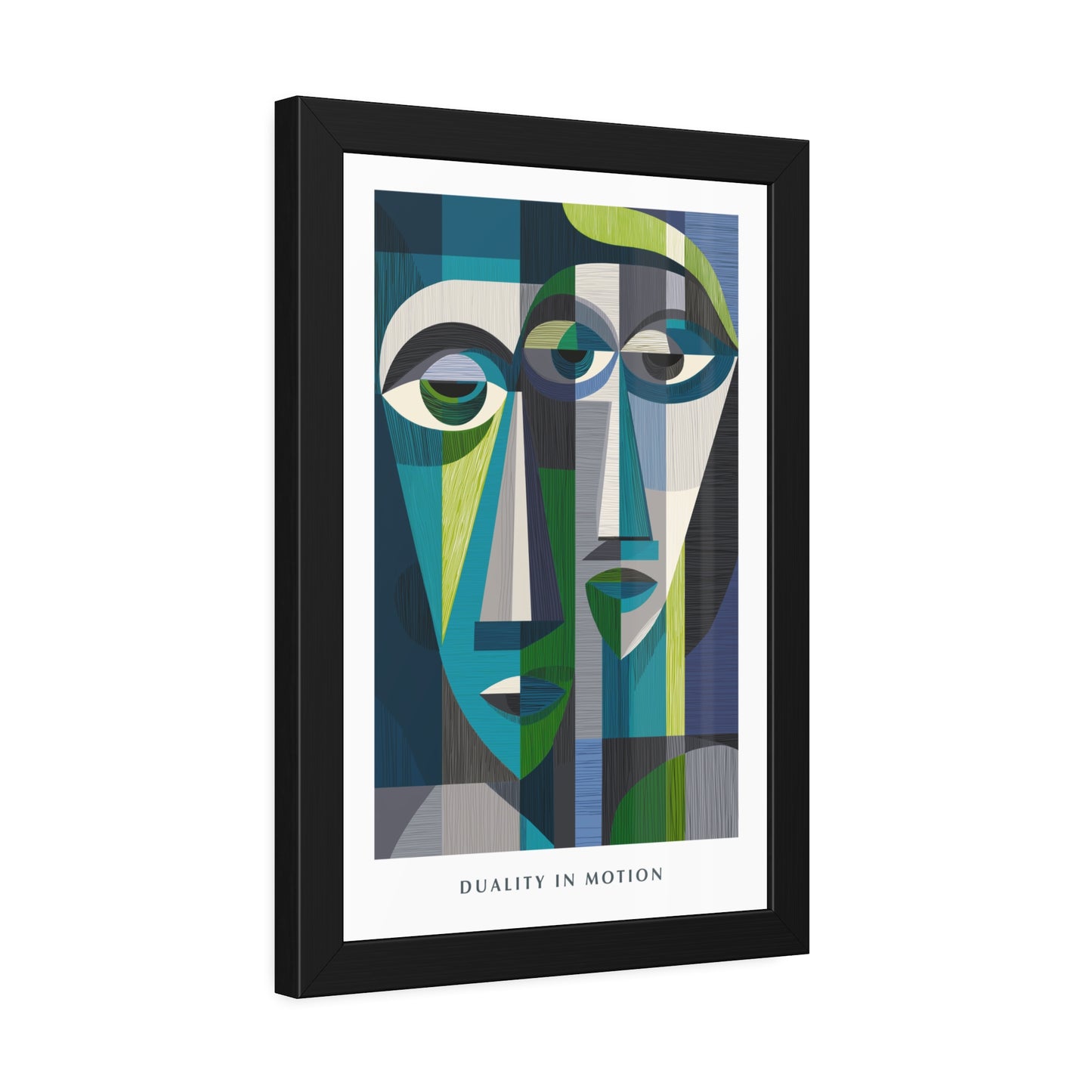Duality in motion - Framed Poster Print