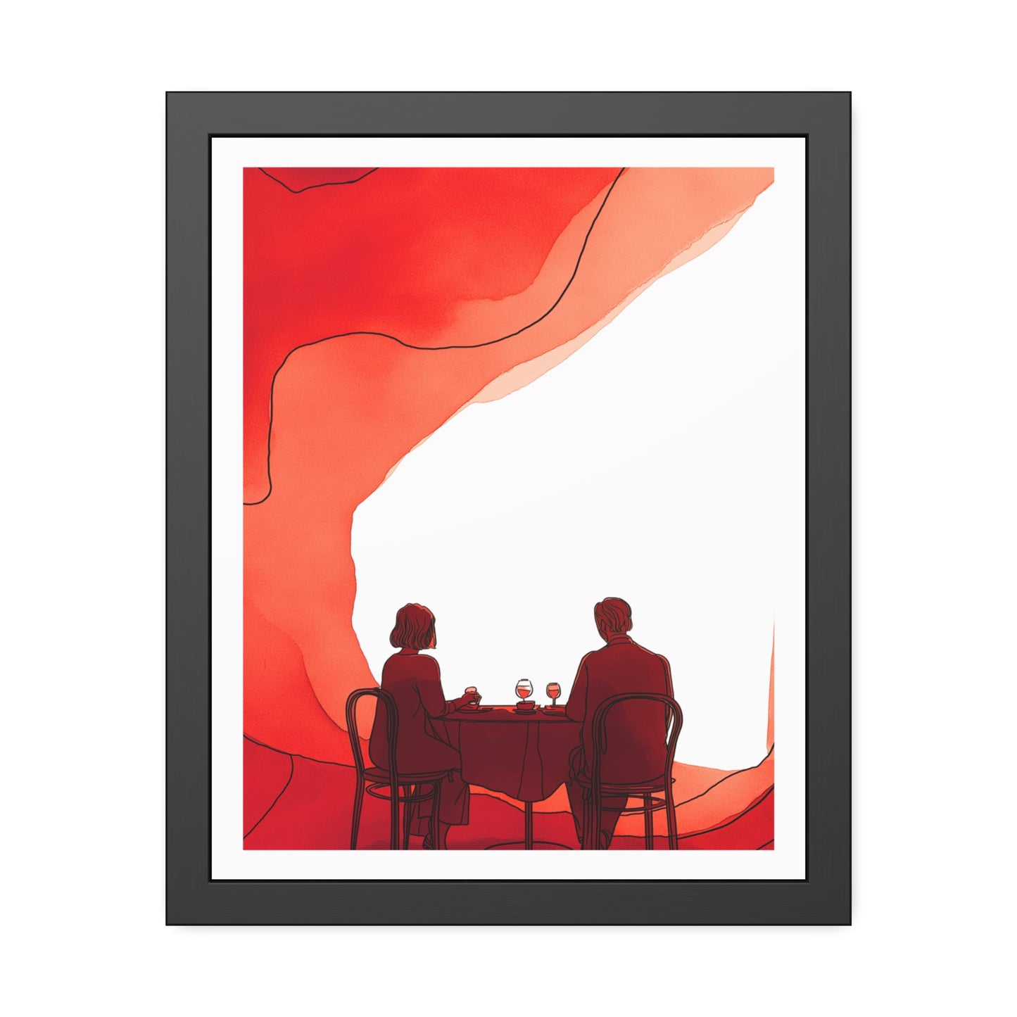 Mangeons ensembles mon amour - Framed Poster Print