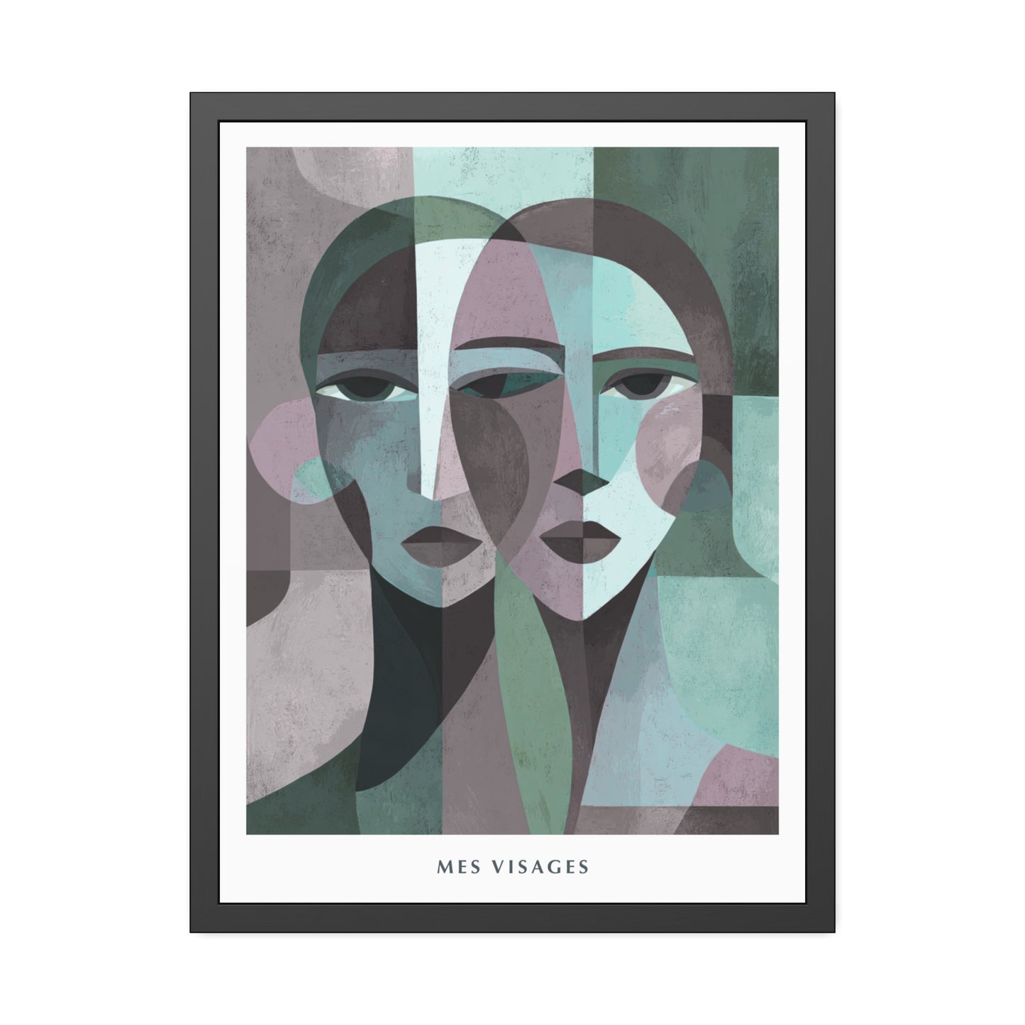 Mes Visages - Framed Poster Print