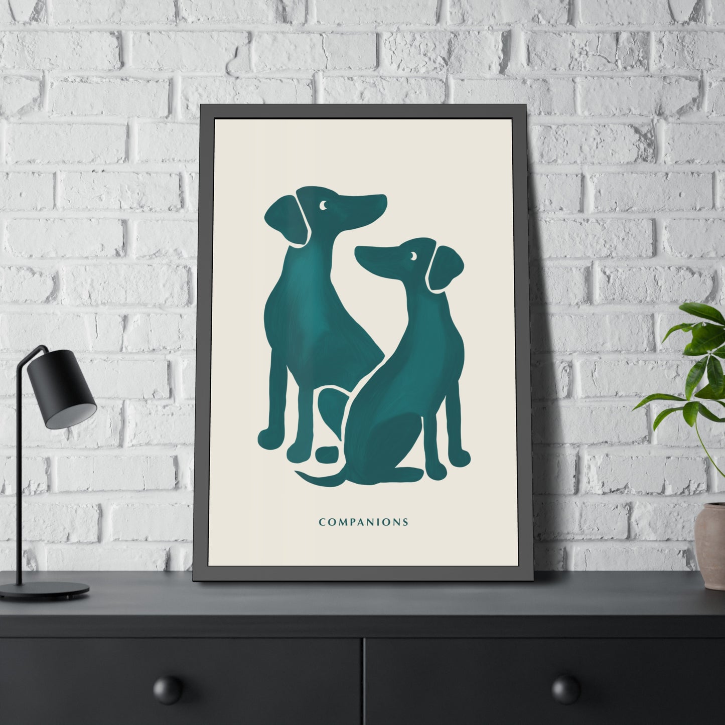 'Companion' - Dog Wall Poster - Minimalist Design