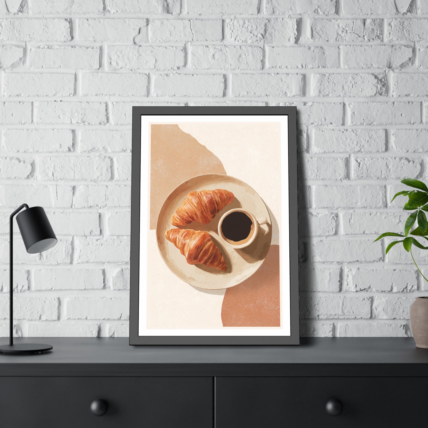 Golden Hour Coffee - Framed Poster Print
