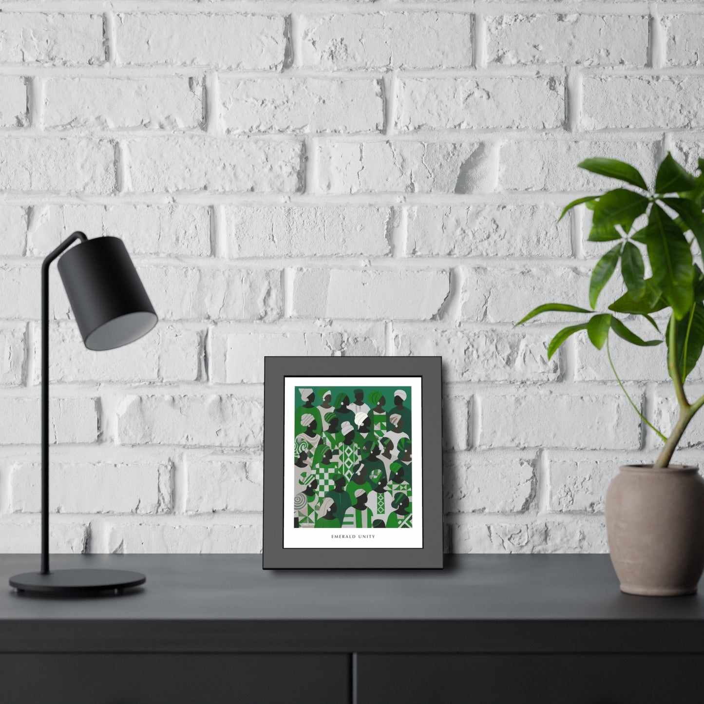 Emerald Unity - Framed Poster Print