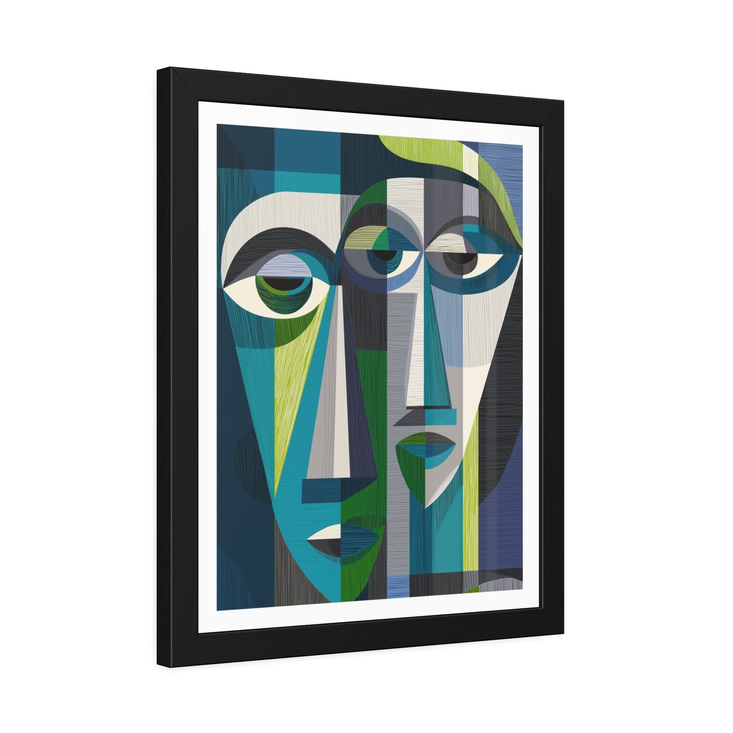 Duality in motion - No text - Framed Poster Print