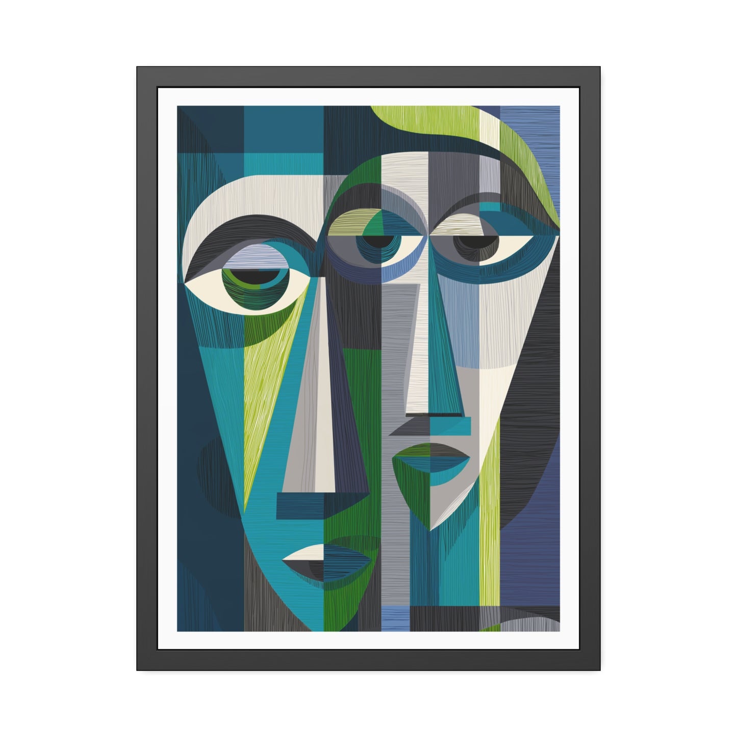 Duality in motion - No text - Framed Poster Print