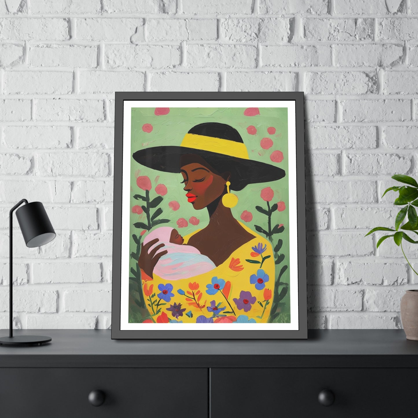Grace in Bloom - No text - Framed Poster Print