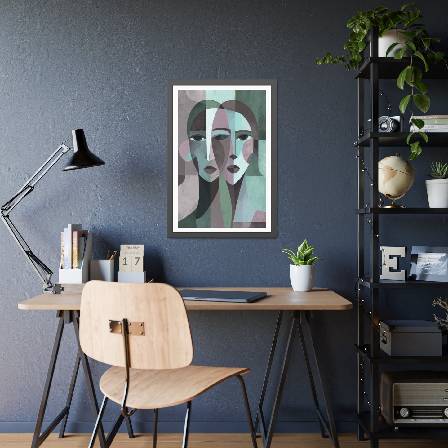 Mes Visages - No text - Framed Poster Print