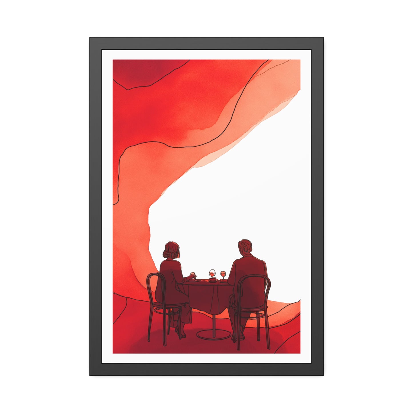 Mangeons ensembles mon amour - Framed Poster Print