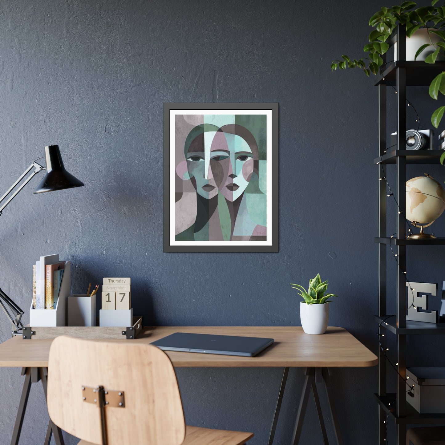 Mes Visages - No text - Framed Poster Print