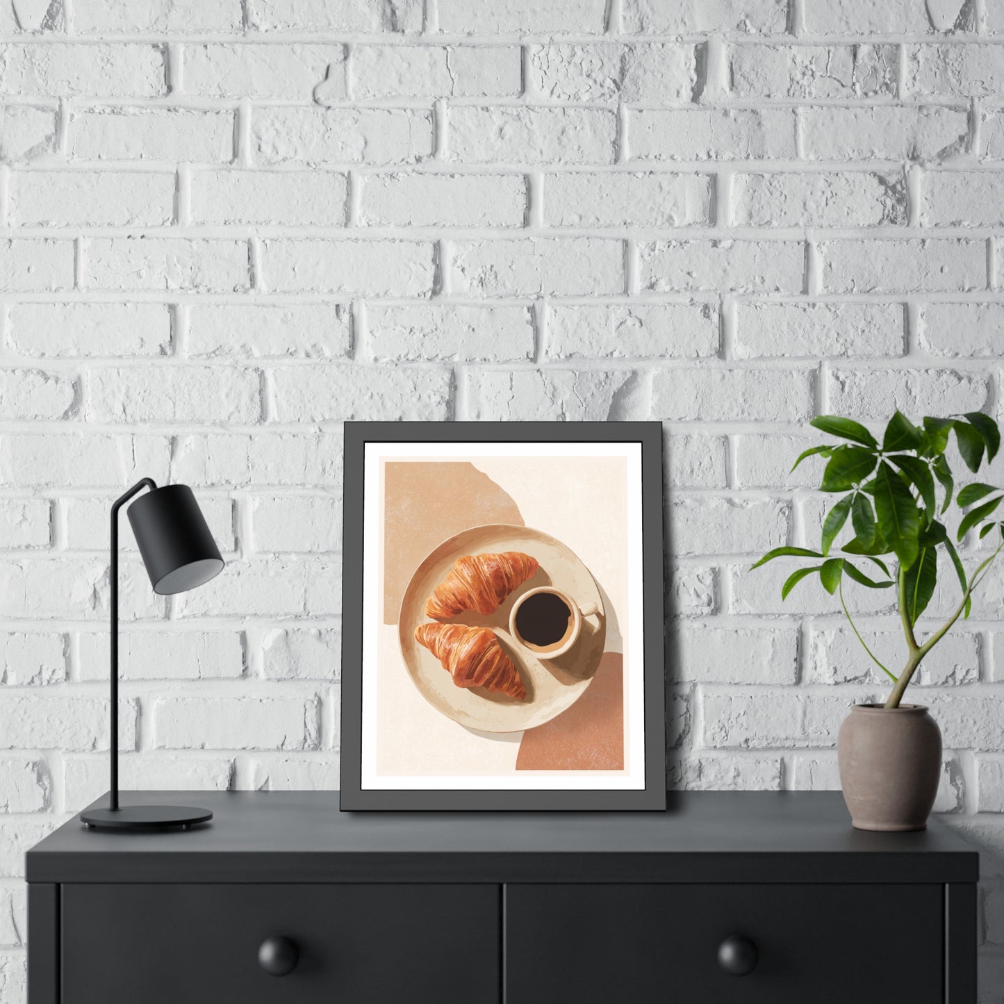 Golden Hour Coffee - Framed Poster Print