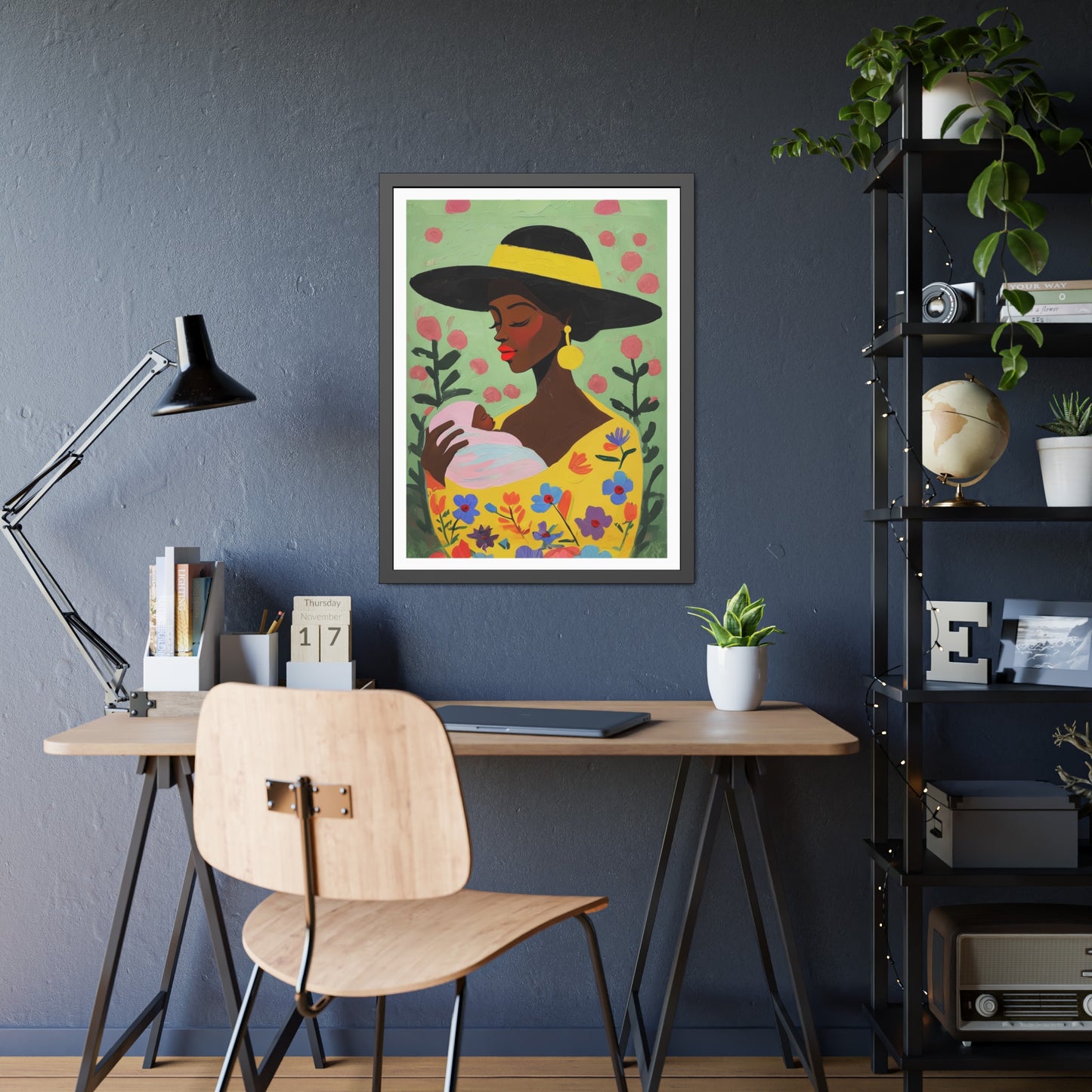 Grace in Bloom - No text - Framed Poster Print