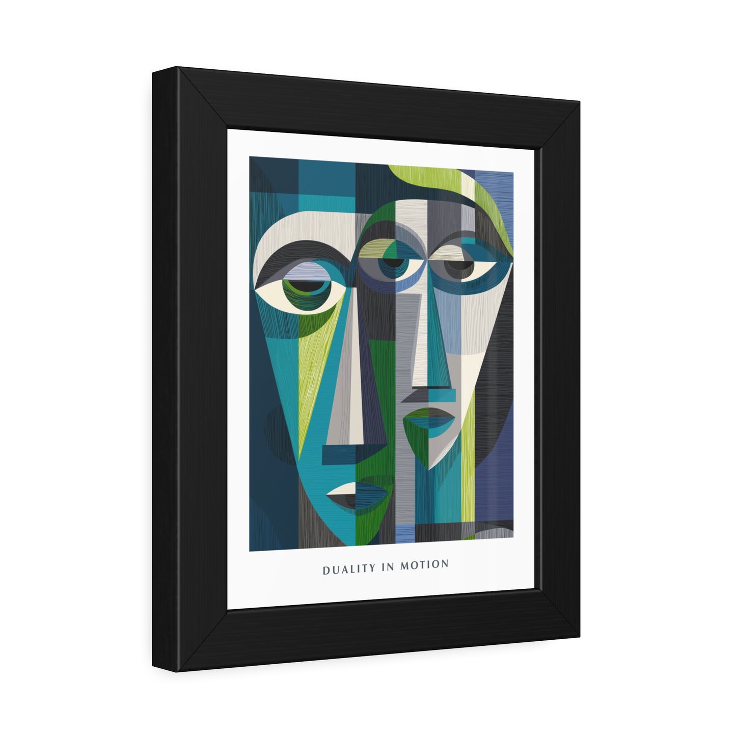 Duality in motion - Framed Poster Print