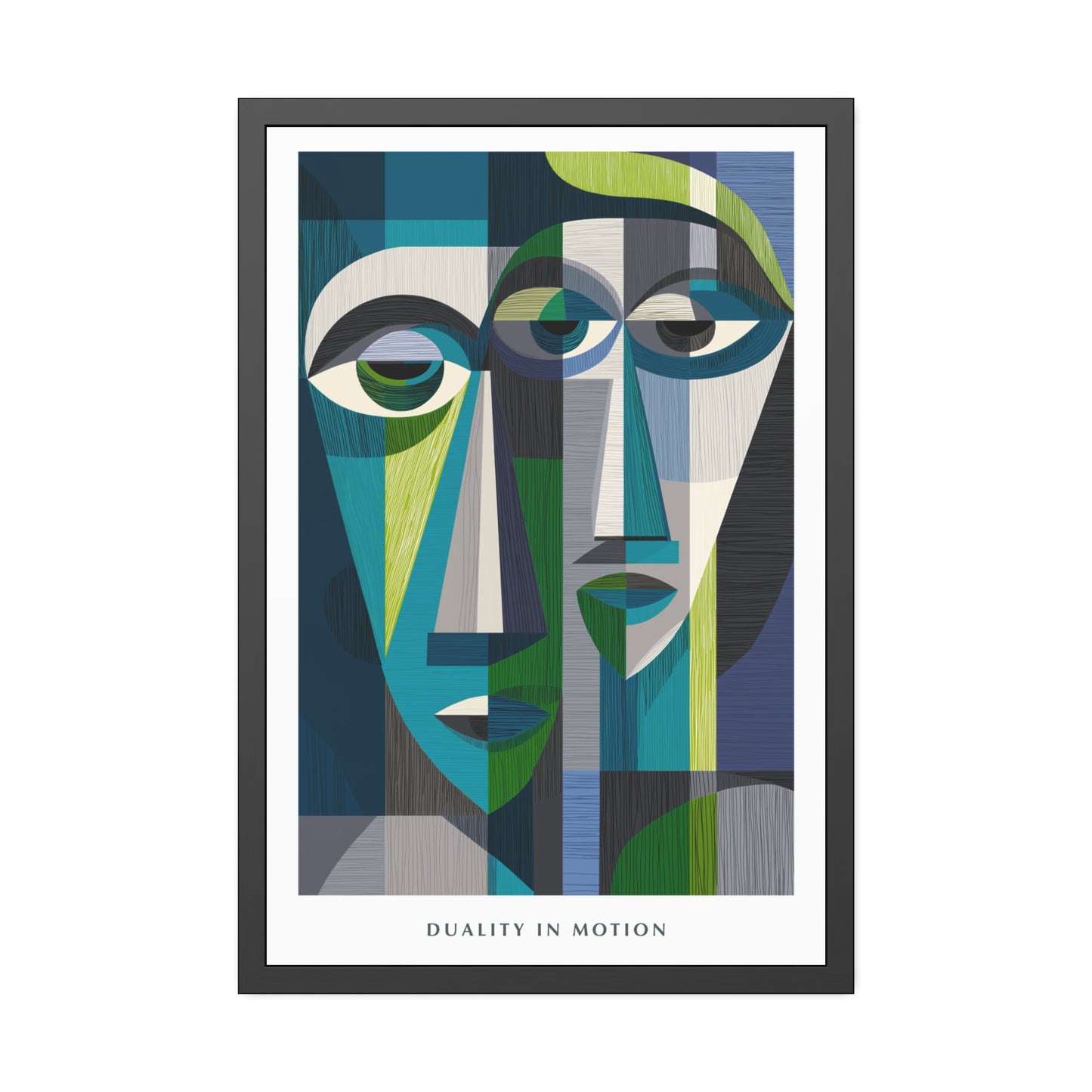 Duality in motion - Framed Poster Print