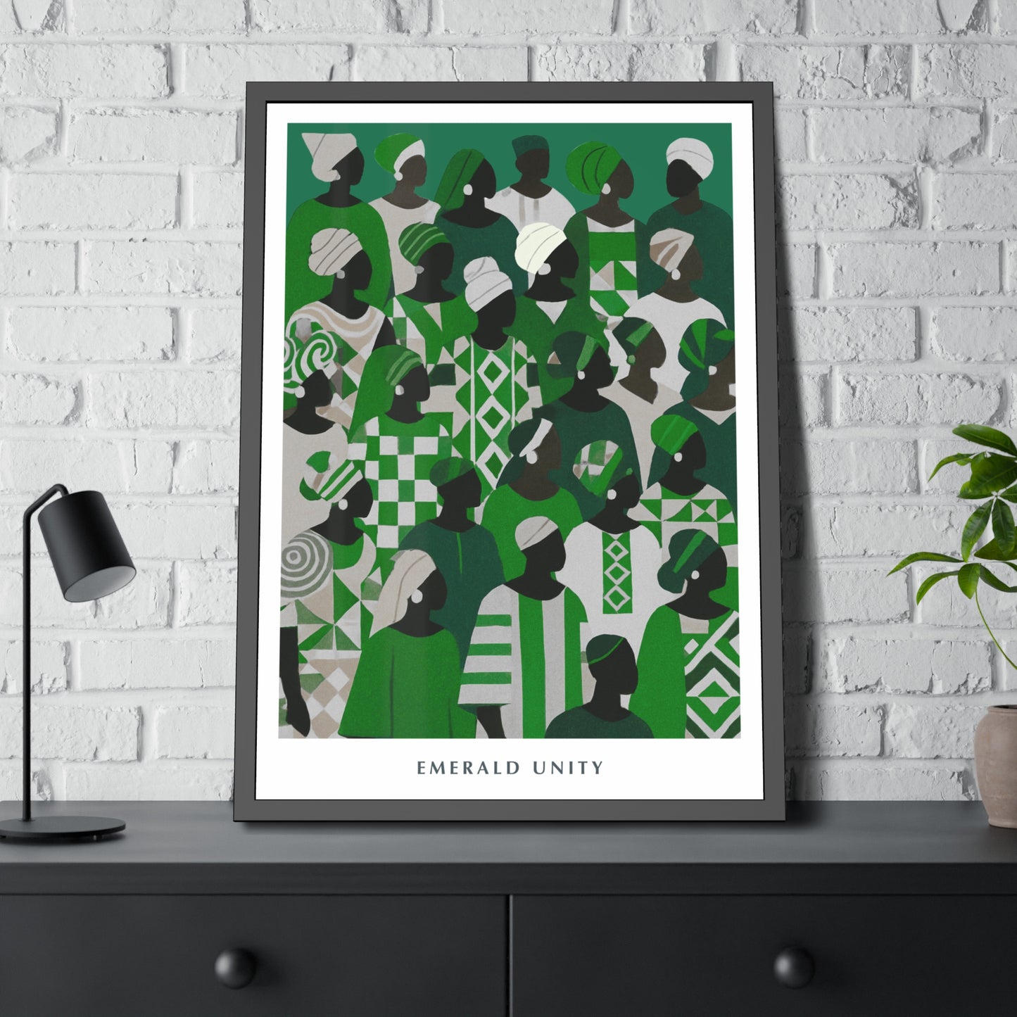 Emerald Unity - Framed Poster Print