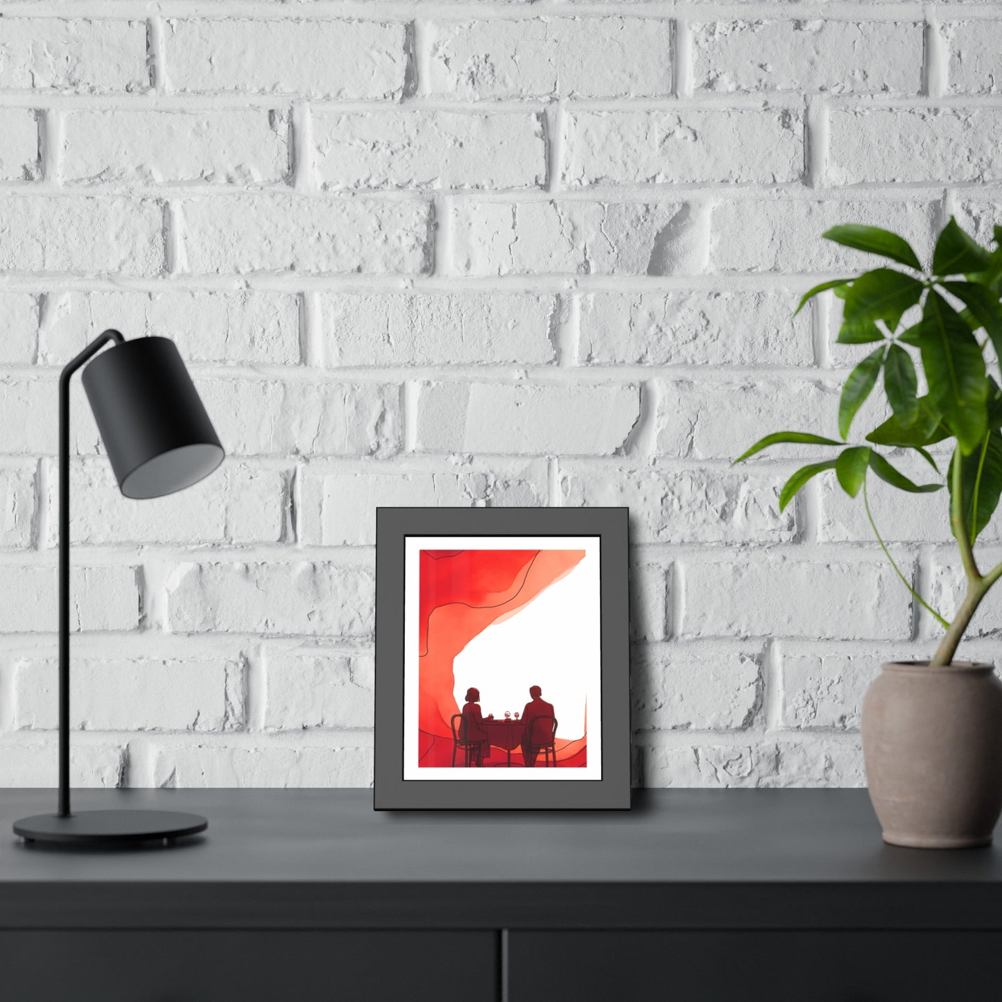 Mangeons ensembles mon amour - Framed Poster Print