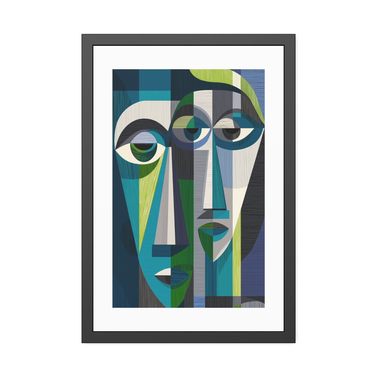 Duality in motion - No text - Framed Poster Print