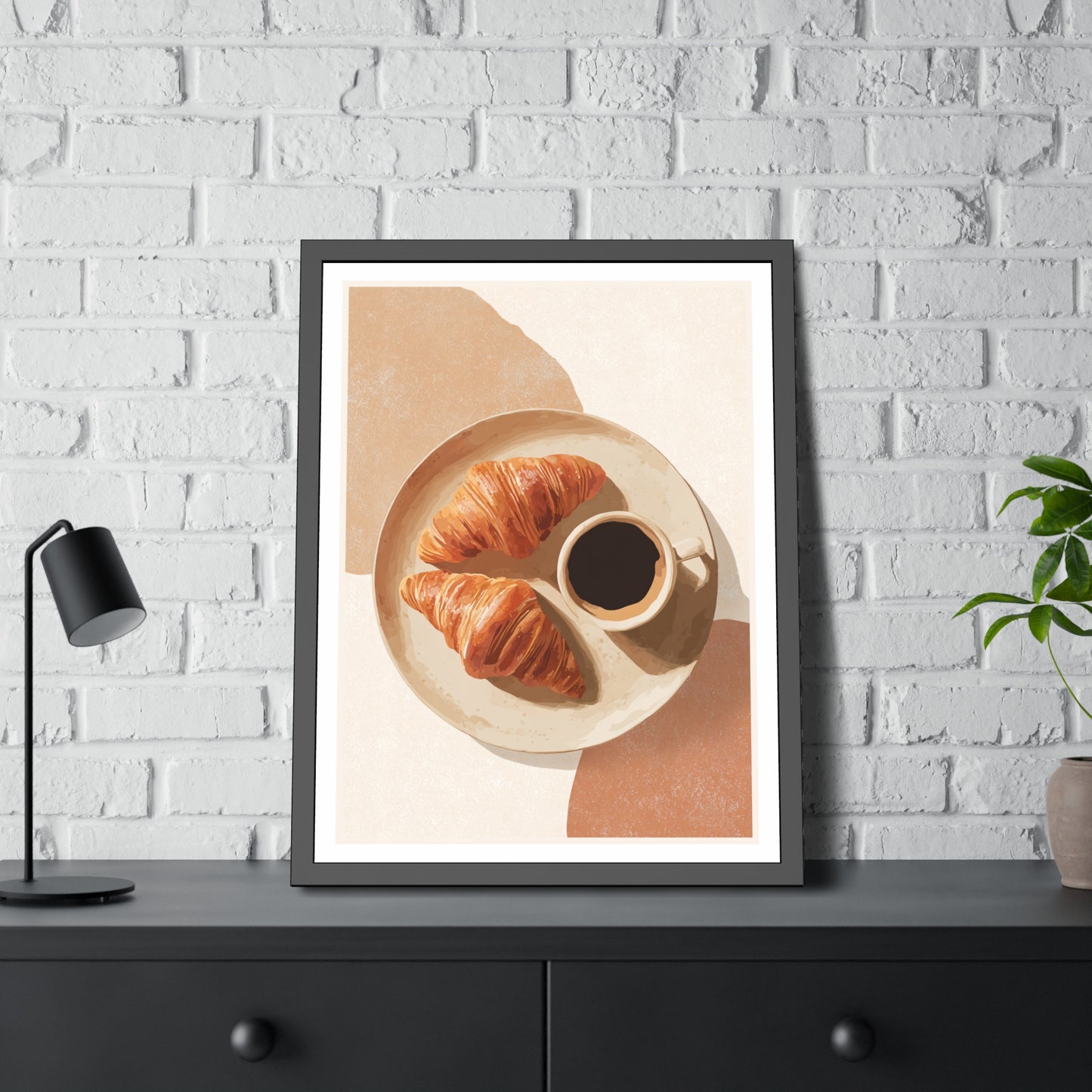 Golden Hour Coffee - Framed Poster Print