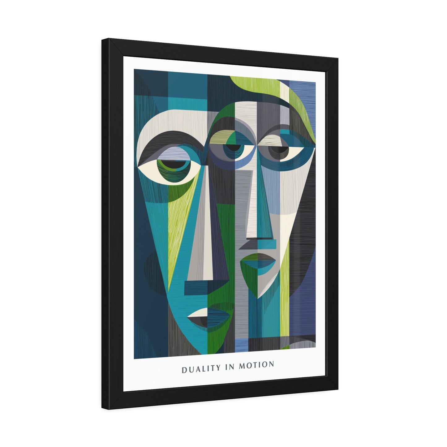 Duality in motion - Framed Poster Print