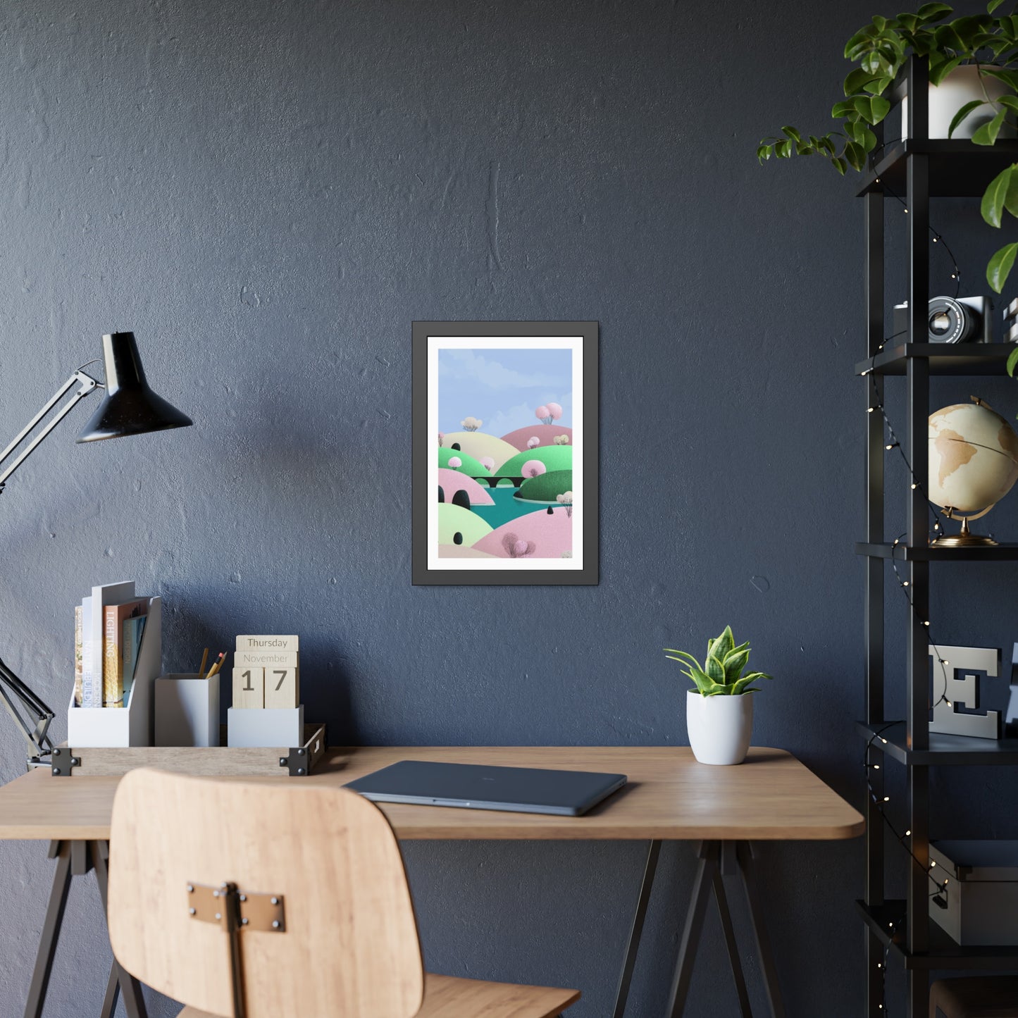 Spring Bridge - Framed Poster Wall Art