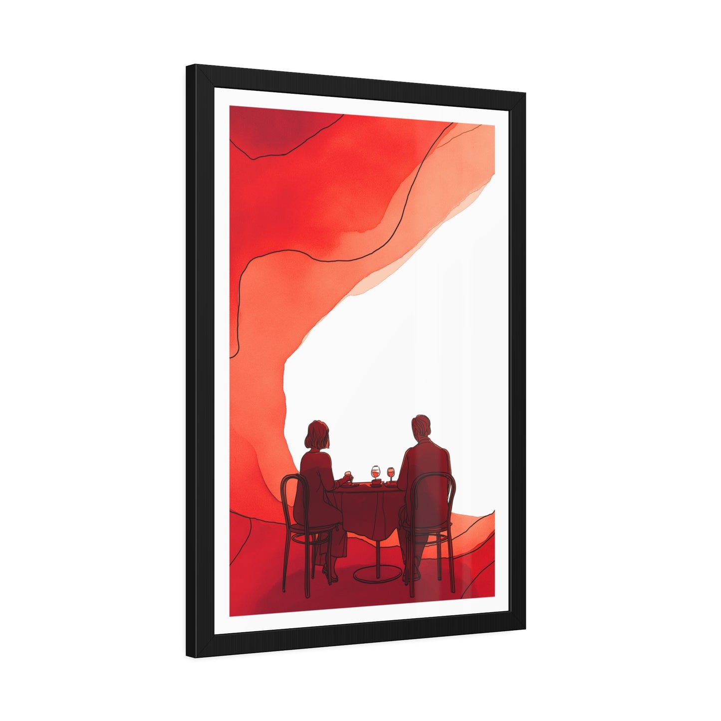 Mangeons ensembles mon amour - Framed Poster Print